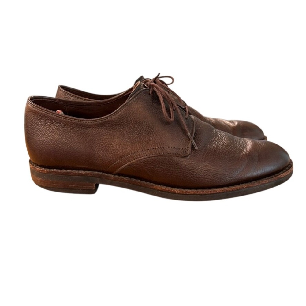 Allen Edmonds Mens Pebble Grain Leather Derby Shoes Dark Brown 9.5 M 6243